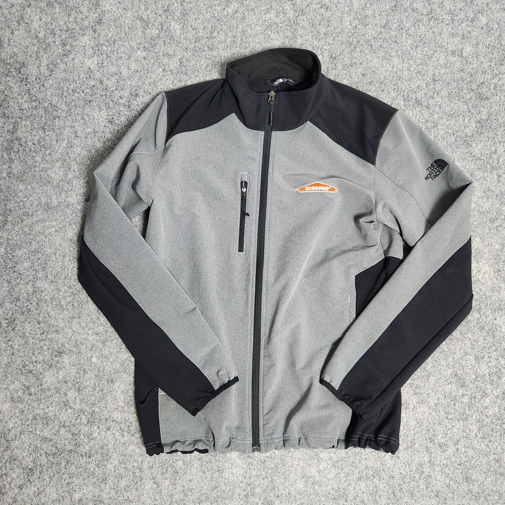 The North Face Soft Shell Jacket Men M Black Gray Stretch Tech Full Zip NF0A3LGV